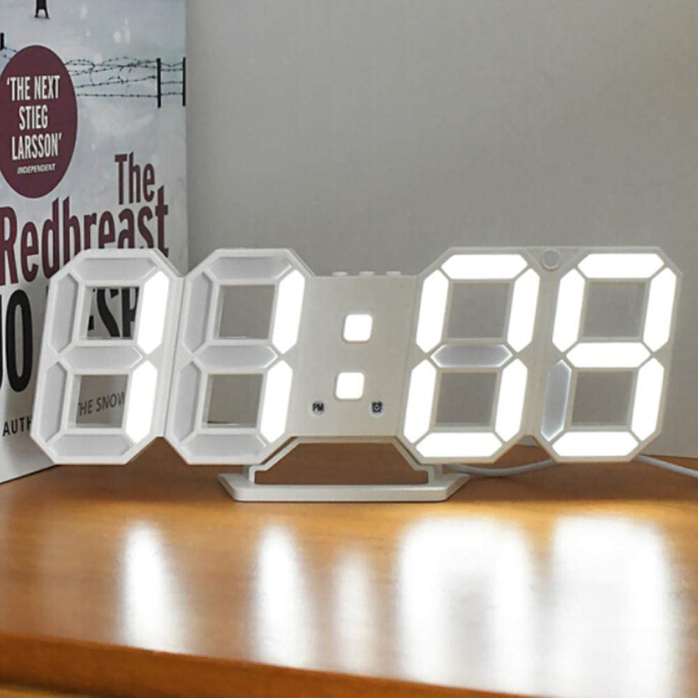 Luminex™ UltraSlim LED Digital Wall Clock – Smart Brightness, Dual Alarm, Auto Night Mode