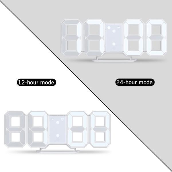 Luminex™ UltraSlim LED Digital Wall Clock – Smart Brightness, Dual Alarm, Auto Night Mode