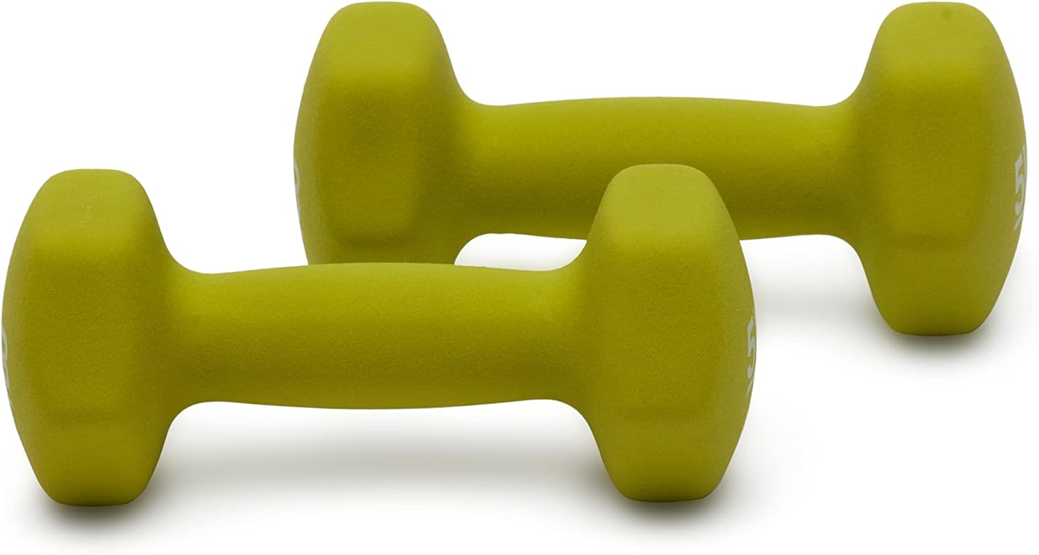 Amazon Basics Neoprene Dumbbell Hand Weights for Exercise and Muscle Toning