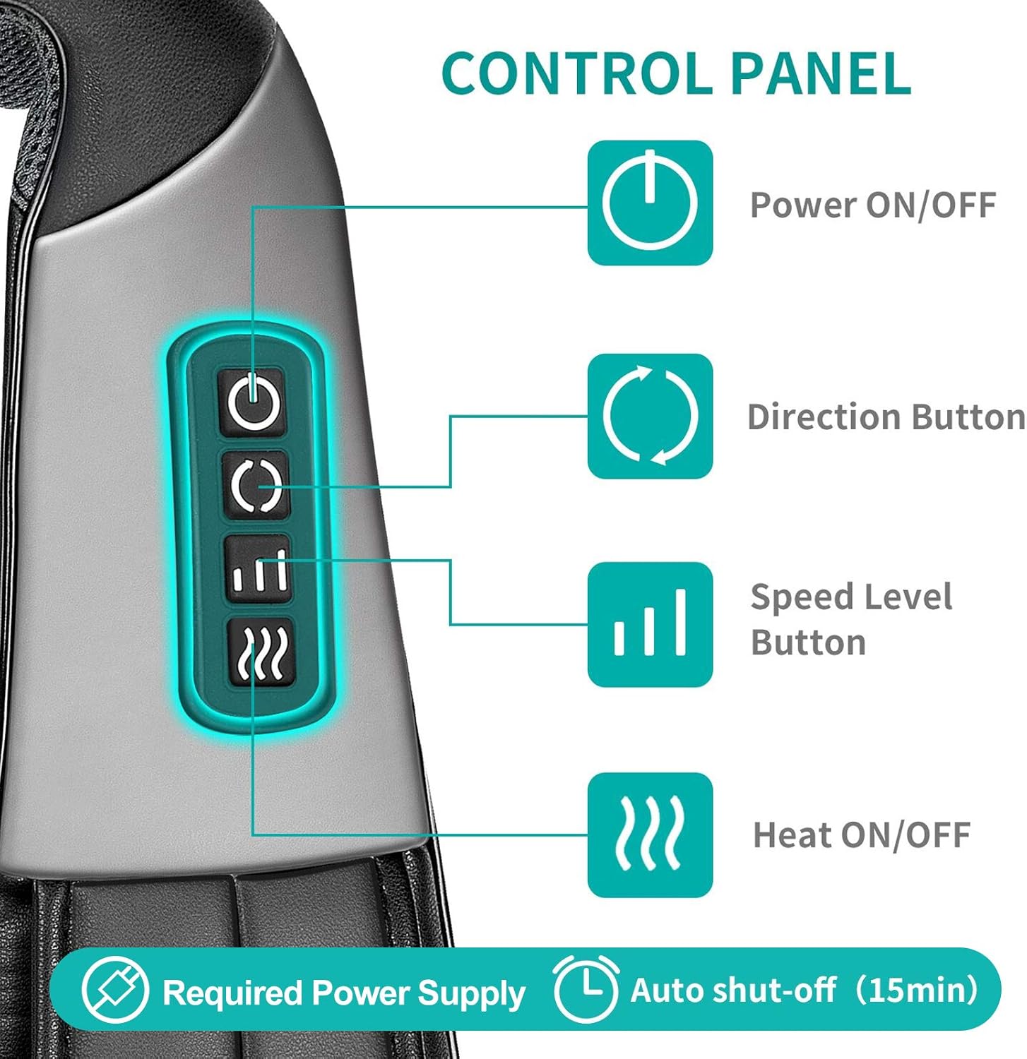 Nekteck™ 3D Shiatsu Neck & Back Massager