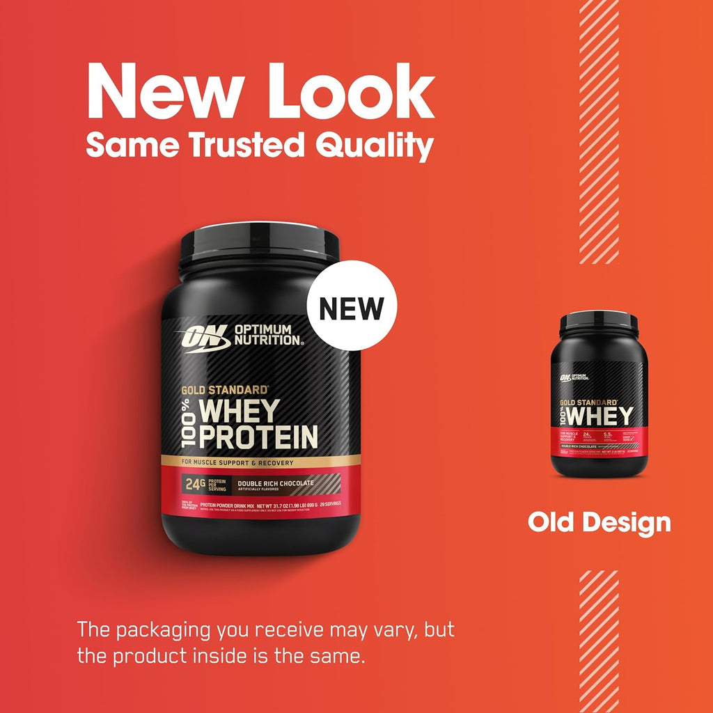 Optimum Nutrition Gold Standard 100% Whey Protein Powder, Double Rich Chocolate, 2 Pound