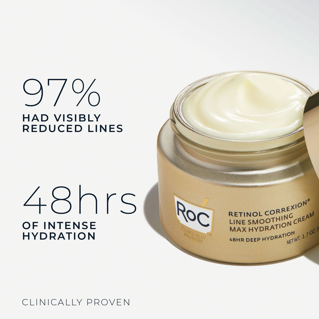 RoC Retinol Correxion Max Daily Hydration Anti-Aging Face Moisturizer +Hyaluronic Acid, 1.7oz