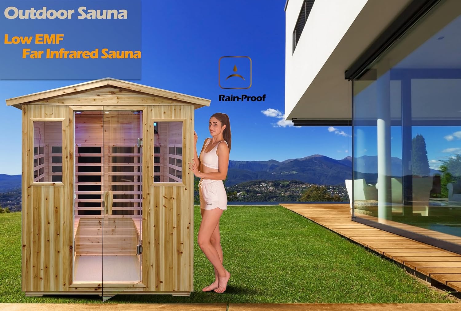 Outdoor Far Infrared Sauna 4-Person