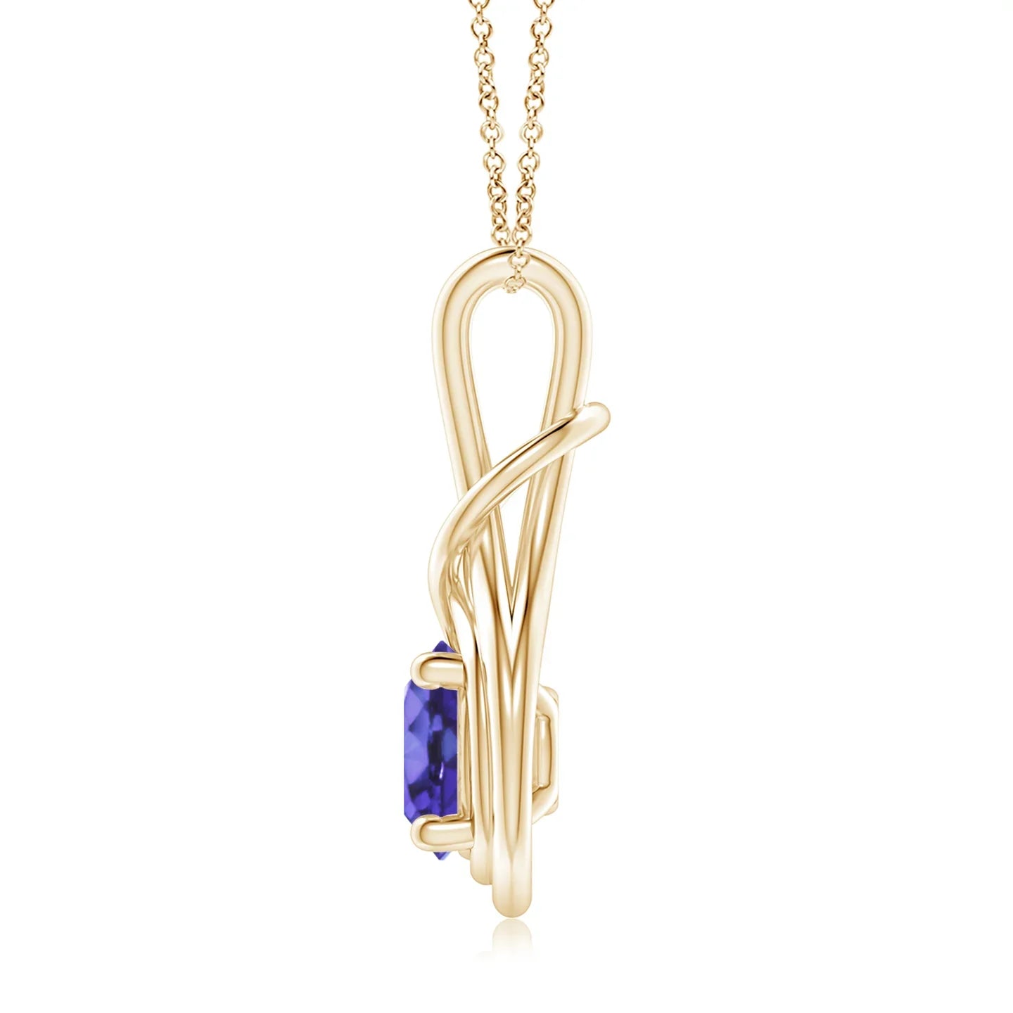 Solitaire Infinity Knot Pendant