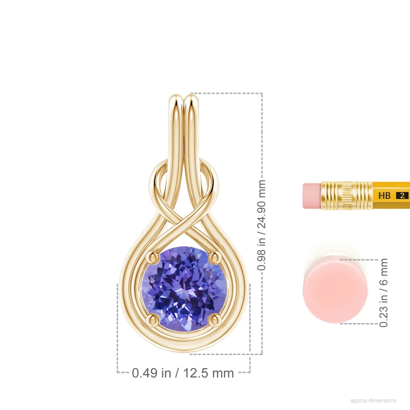 Solitaire Infinity Knot Pendant