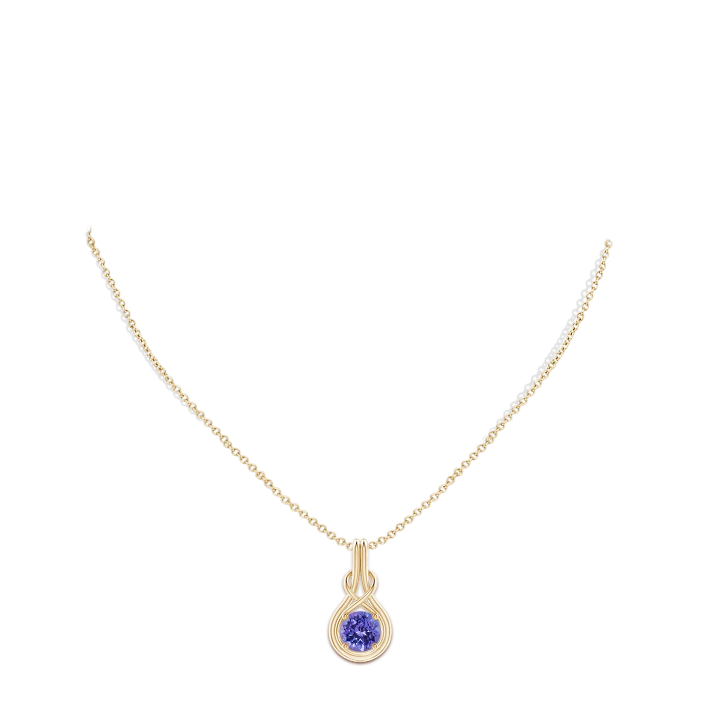 Solitaire Infinity Knot Pendant