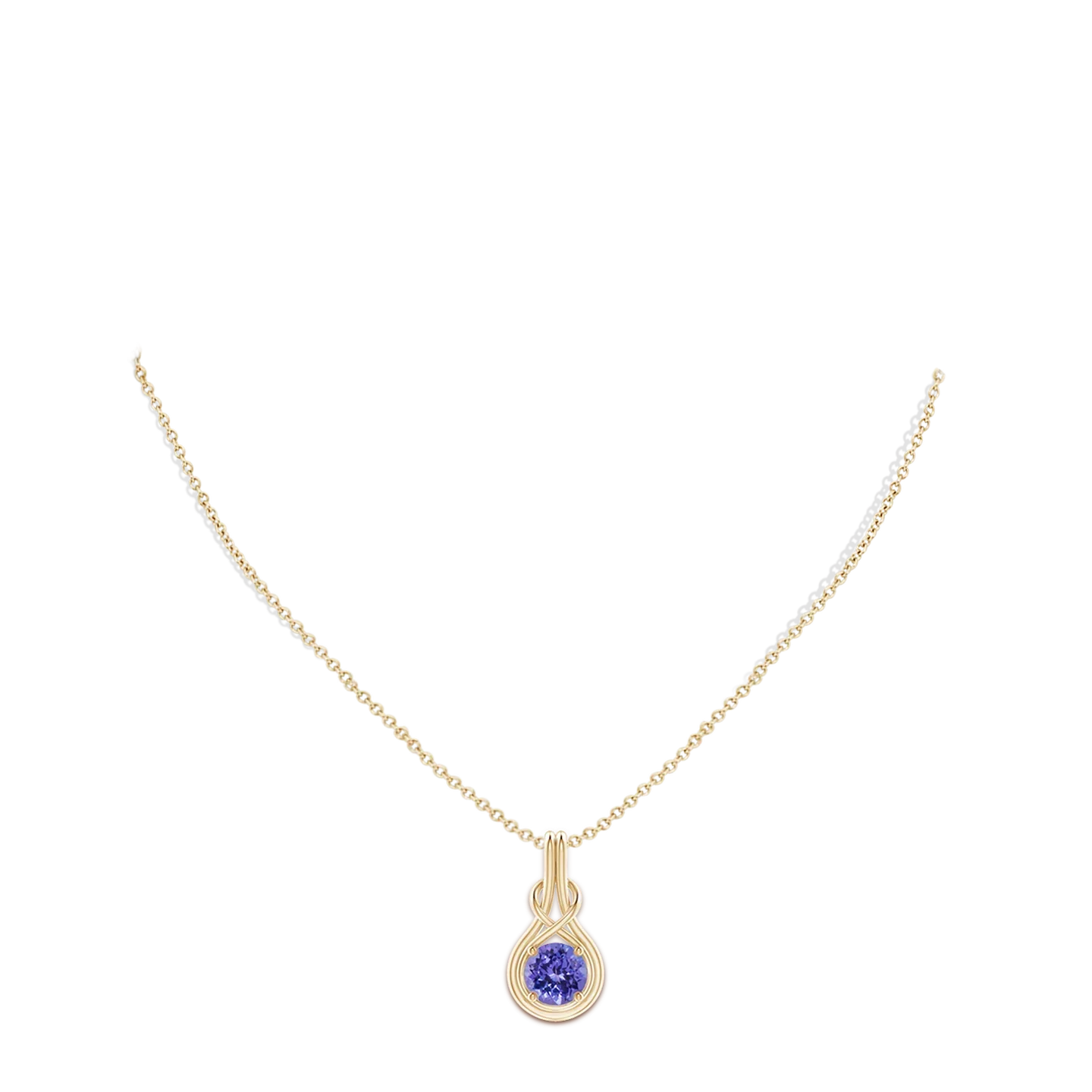 Solitaire Infinity Knot Pendant
