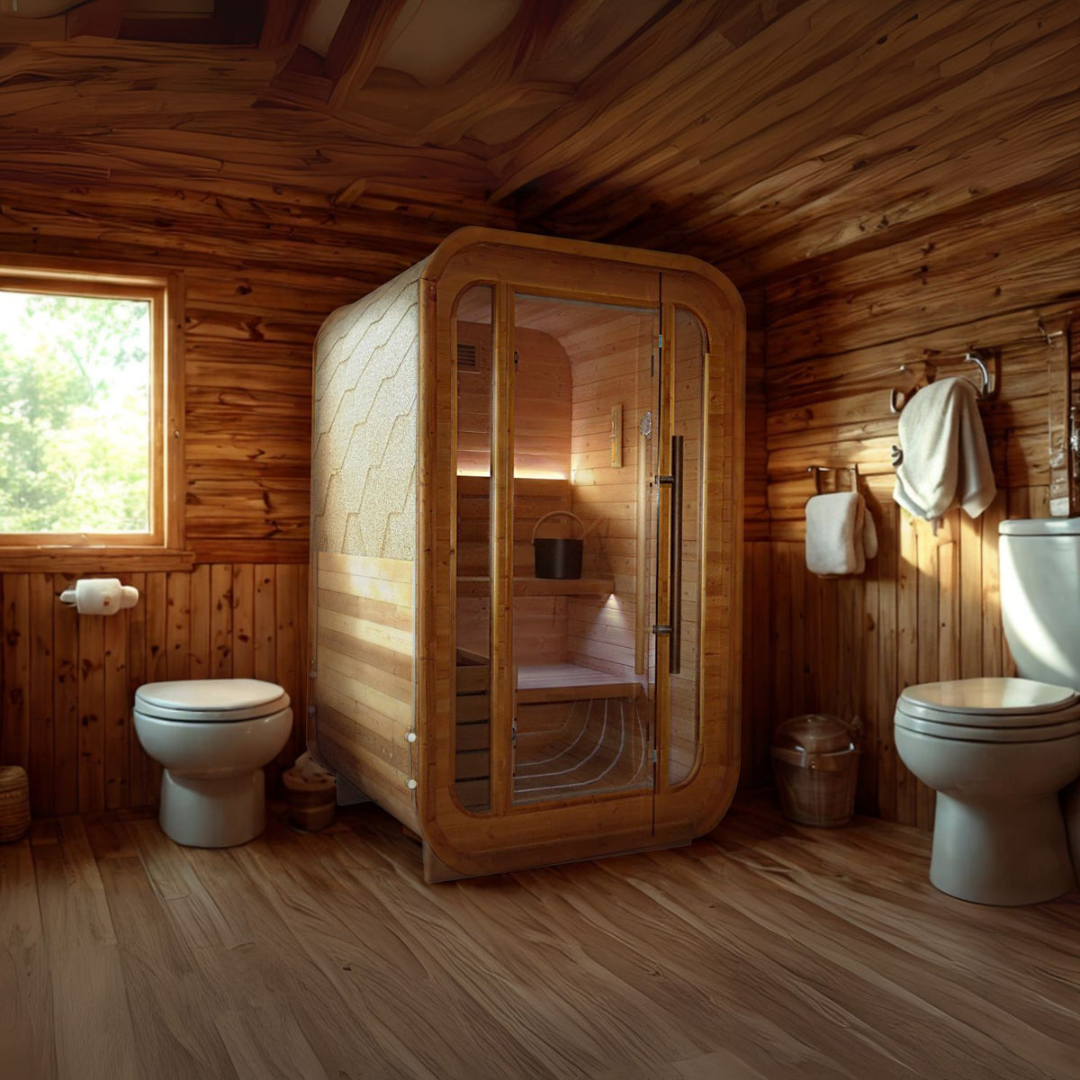 EBARZA™ Indoor/Outdoor Sauna Room LM-BR200TD