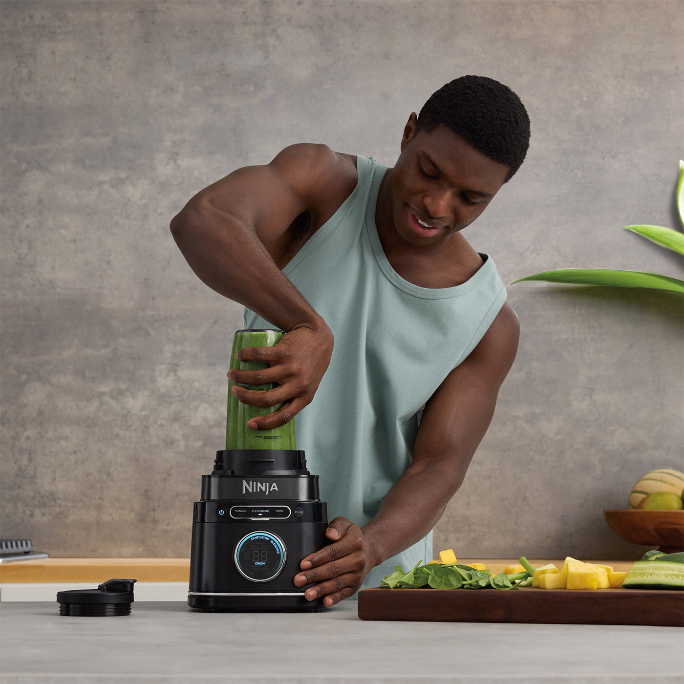 Ninja BN701 Blender – 1400W, 3 Auto-iQ Functions, 72-oz Pitcher, Dark Grey