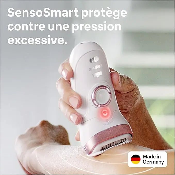 Braun Epilator Silk-épil 9 9-720, Hair Removal Device, Epilator for Women, Wet/Dry, Waterproof, 3-in-1 Epilate, Shave, or Trim, Salon-Like Smooth Skin, Womens Shaver & Trimmer, Cordless, Rechargeable.