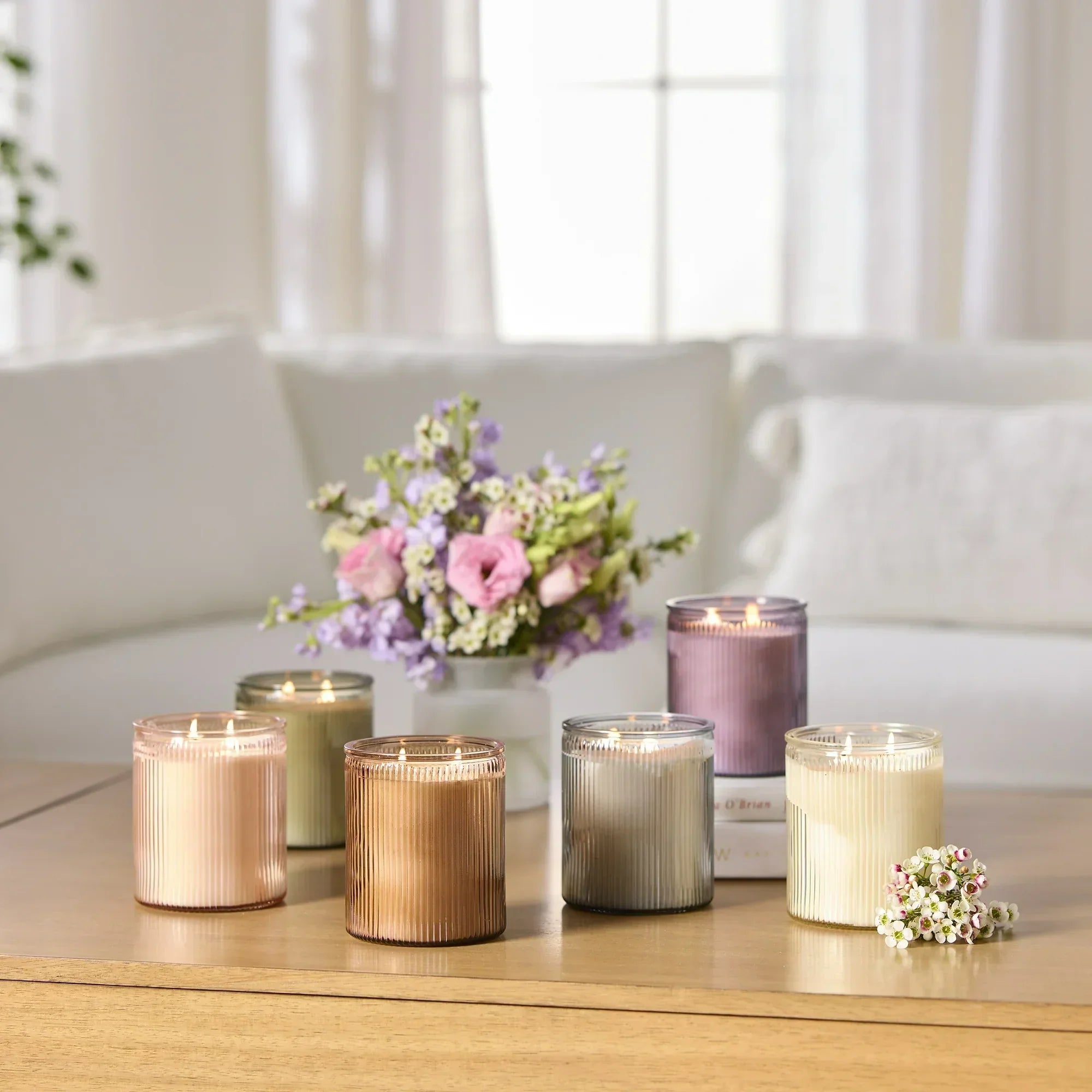 Better Homes & Gardens Salted Coconut and Mahogany Scented 2-Wick 17.1oz Ribbed Jar Candle