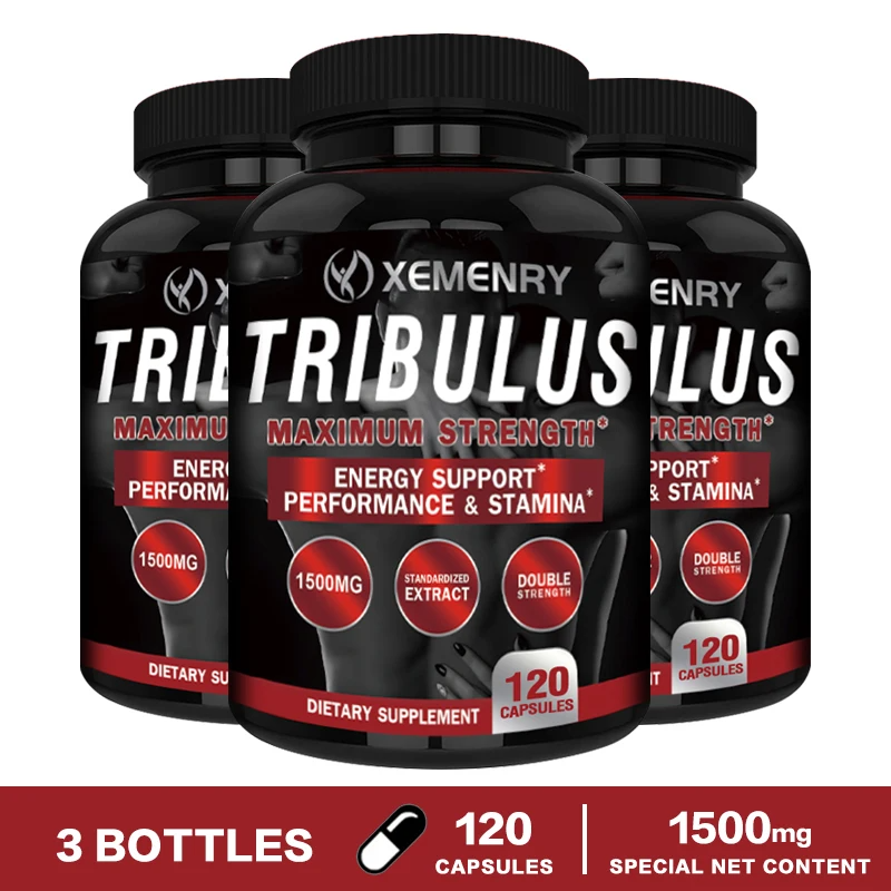Tribulus Terrestris Capsules – Natural Testosterone Booster for Men | Supports Muscle Growth, Fat Loss & Physical Performance | Herbal Supplement for Energy & Stamina